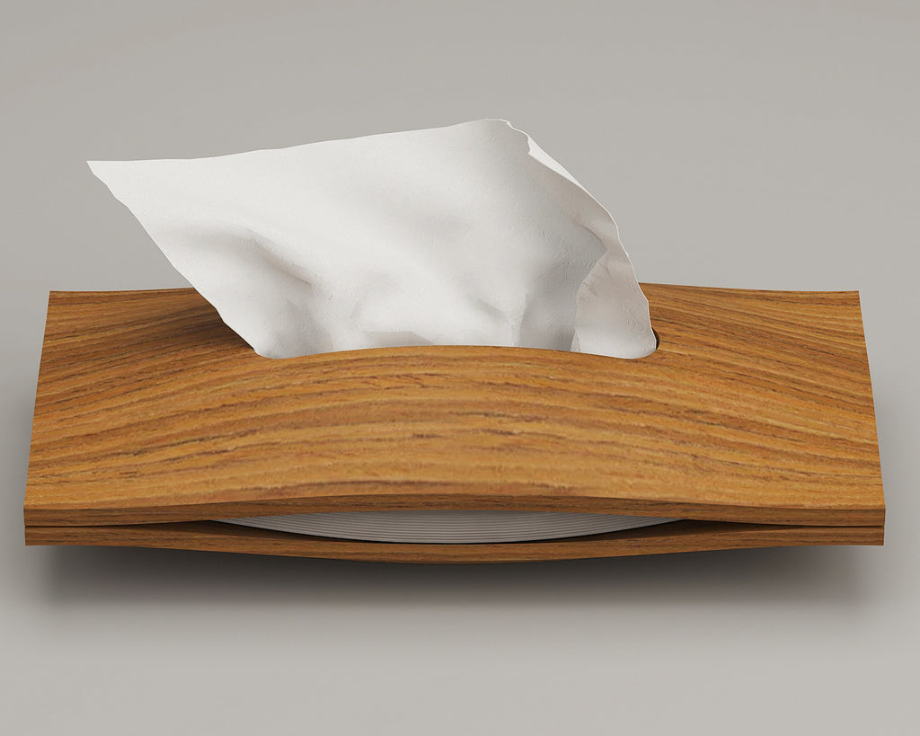 Luxury Wooden Tissue Paper Box - Easy Tissue Replacement | Magnetic Lid | Teak