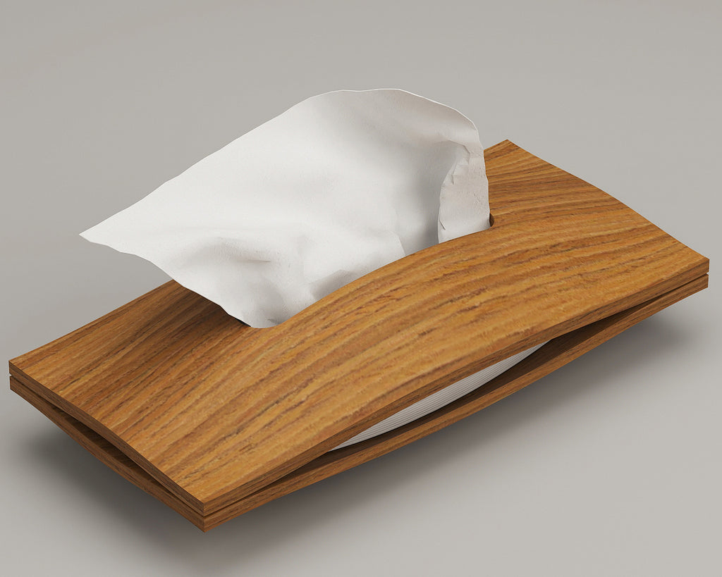 Luxury Wooden Tissue Paper Box - Easy Tissue Replacement | Magnetic Lid | Teak