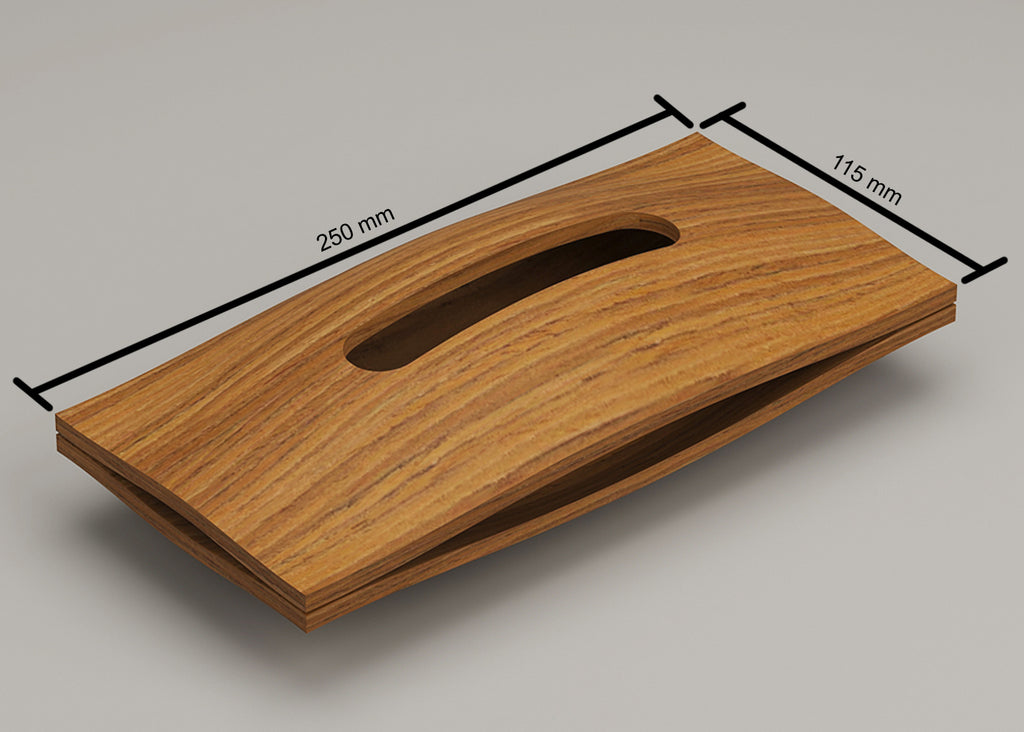 Luxury Wooden Tissue Paper Box - Easy Tissue Replacement | Magnetic Lid | Teak