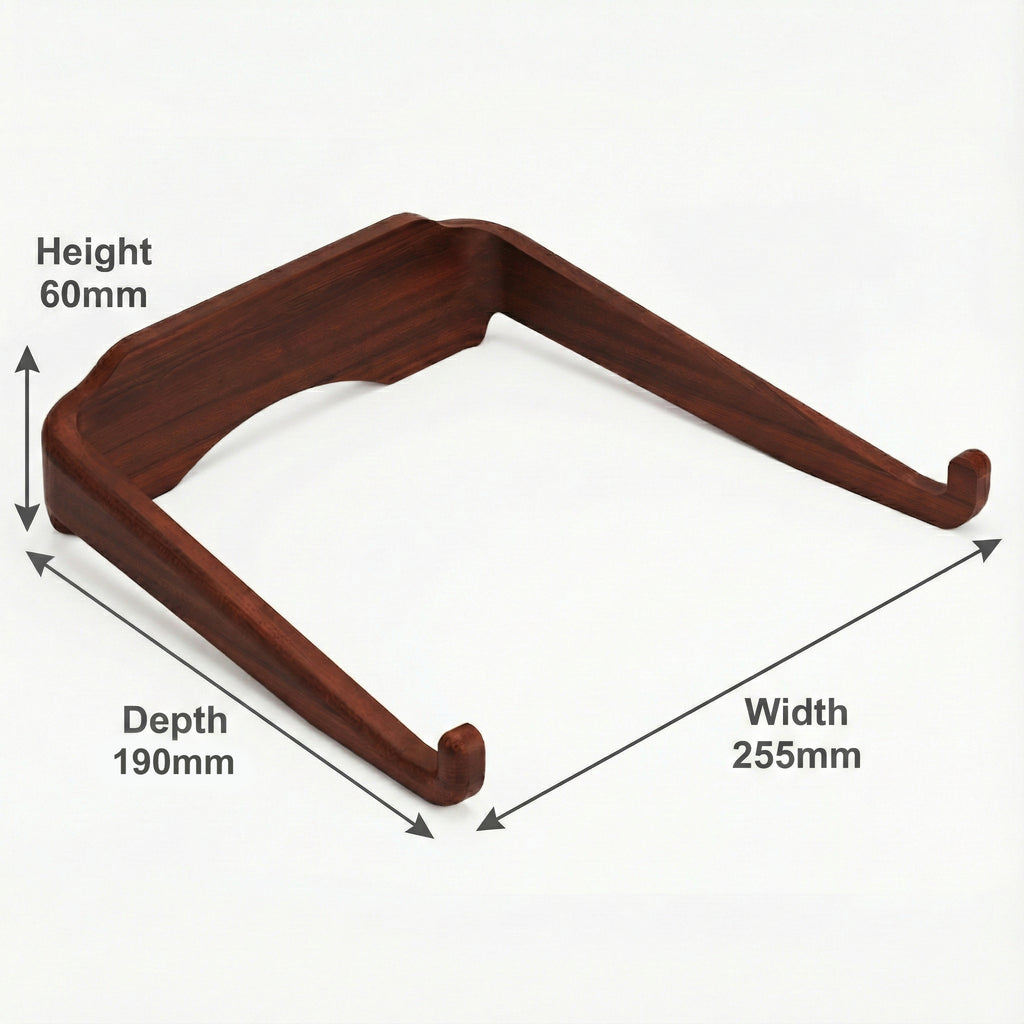 Handcrafted Wooden Laptop Stand | Matte Vintage Walnut Finish