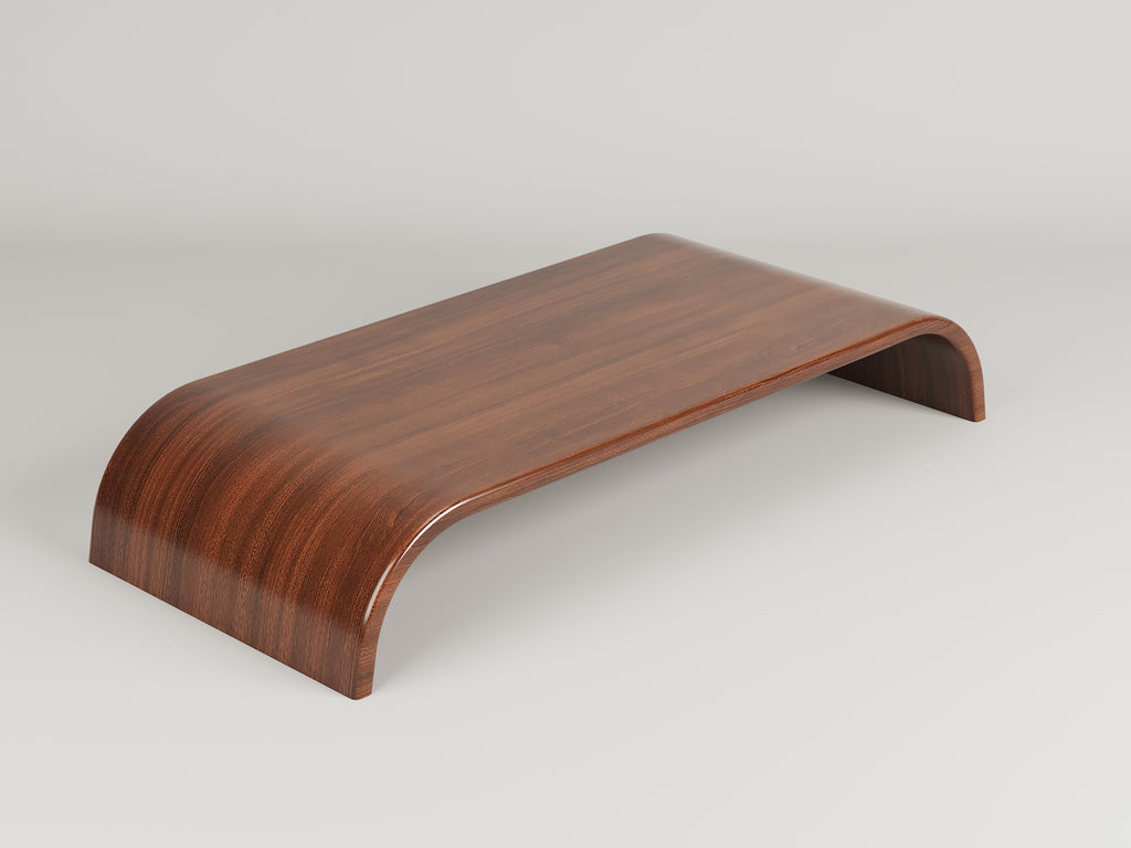 Ergonomic Walnut Monitor Stand | Monitor Riser | Home Desk | Office Desk | Walnut