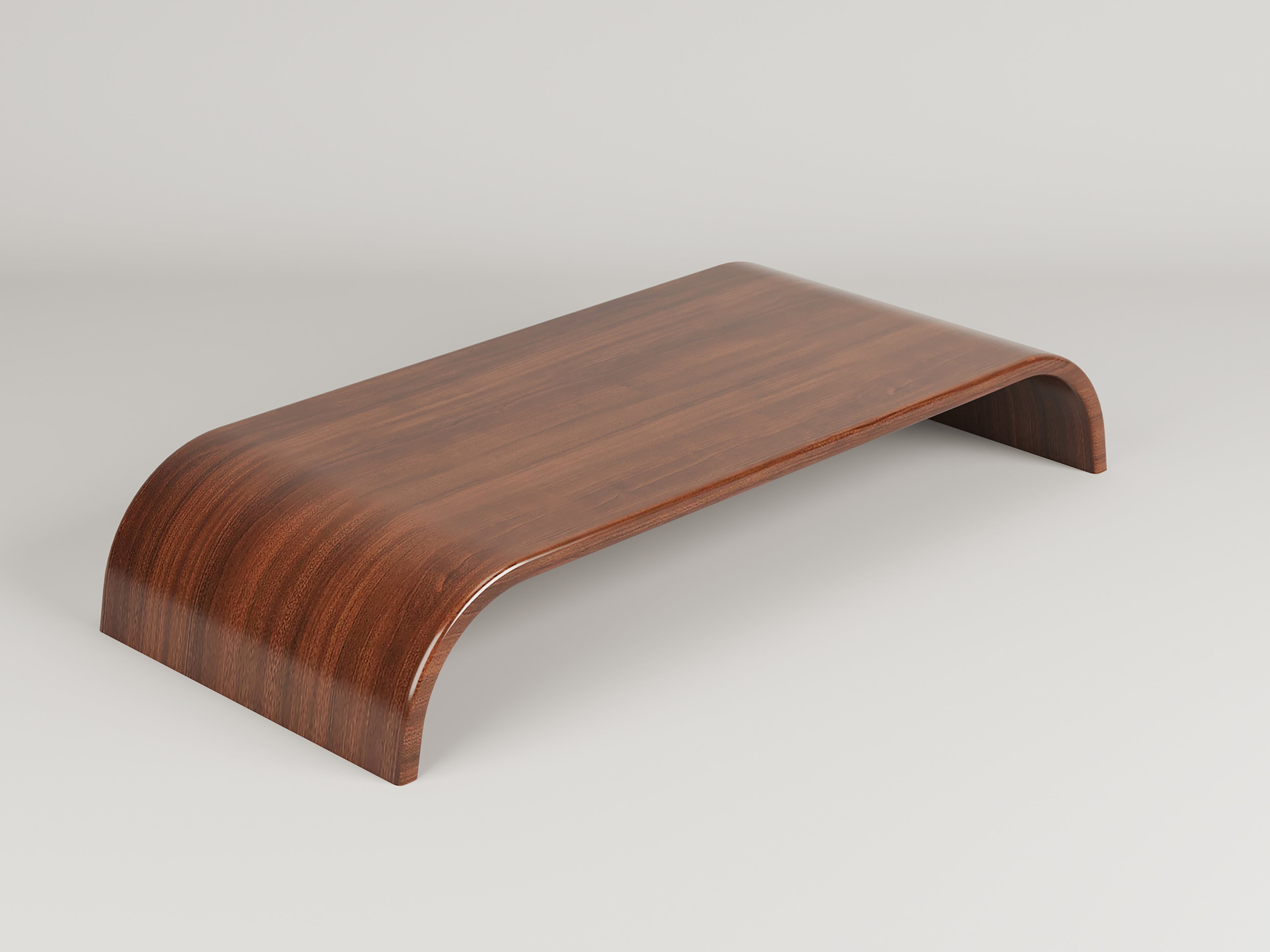 Ergonomic Walnut Monitor Stand | Monitor Riser | Home Desk | Office Desk | Walnut